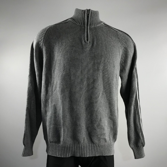 American Rag Cotton knit zipper collar sweater gray Size XXL - Picture 1 of 8